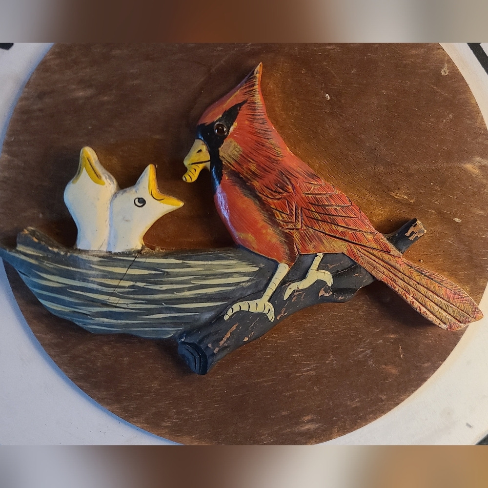 Rustic Cardinal and Chick Welcome Sign - Picture 7 of 7